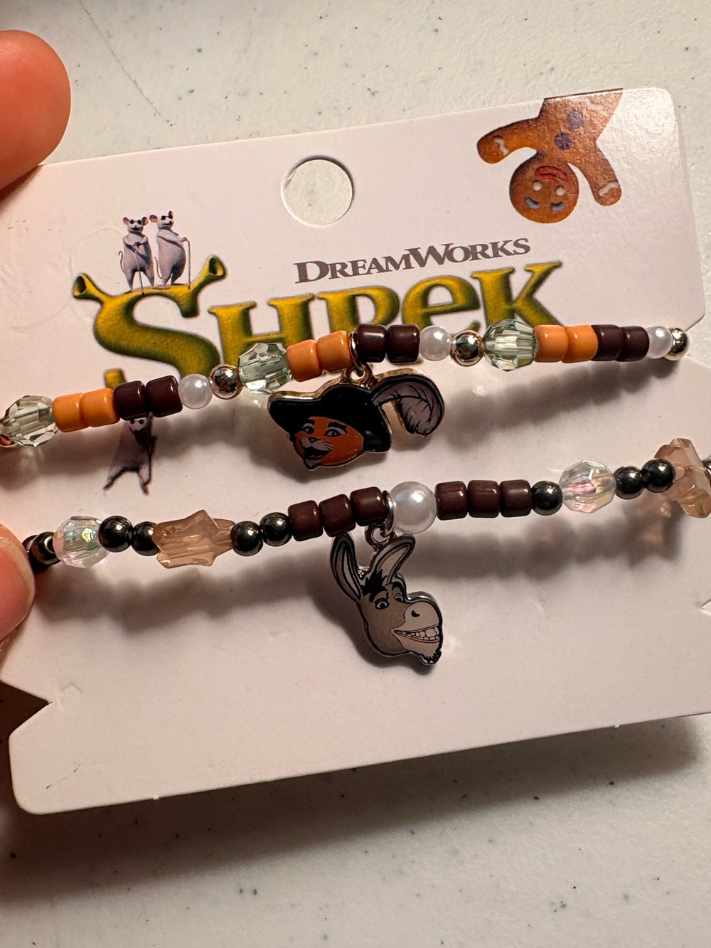 DreamWorks Shrek Beaded Charm Bracelets - Brown & Orange